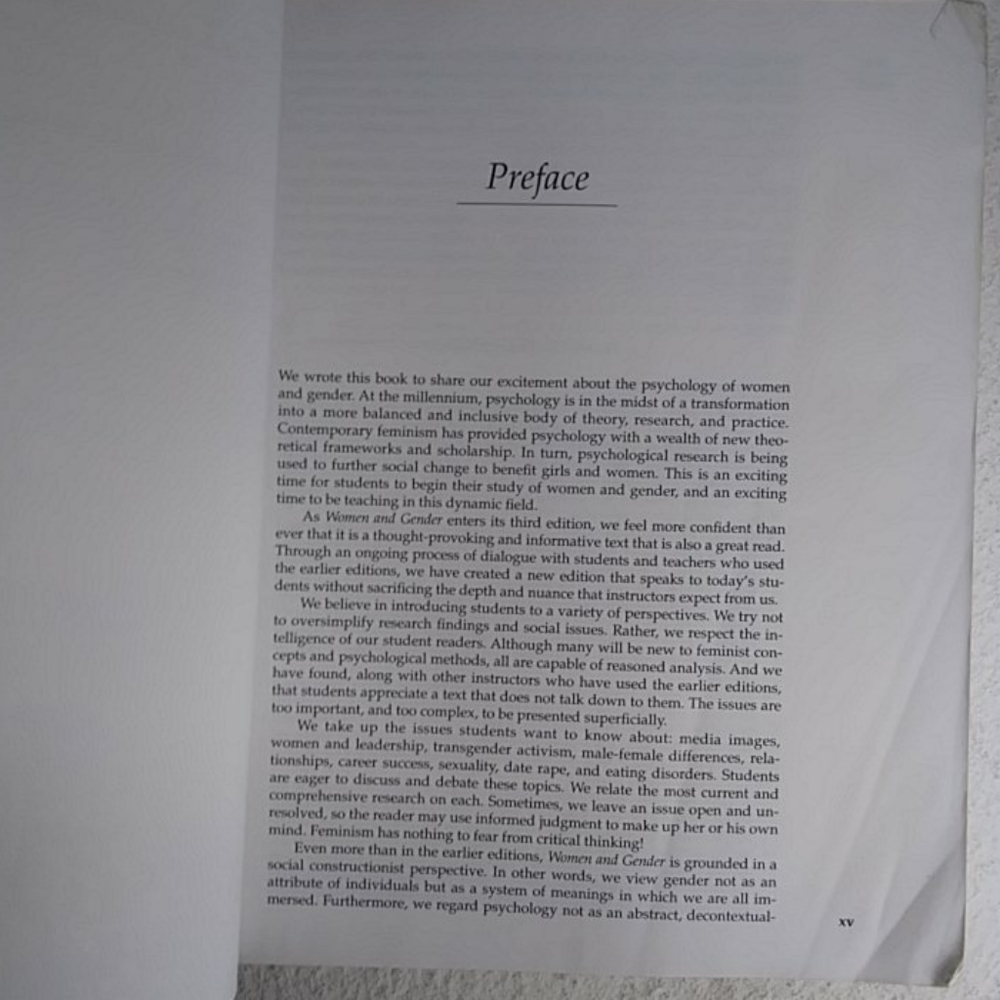 📚 SOLD 📚 Women and Gender 3rd ed Book - Picture 3 of 3